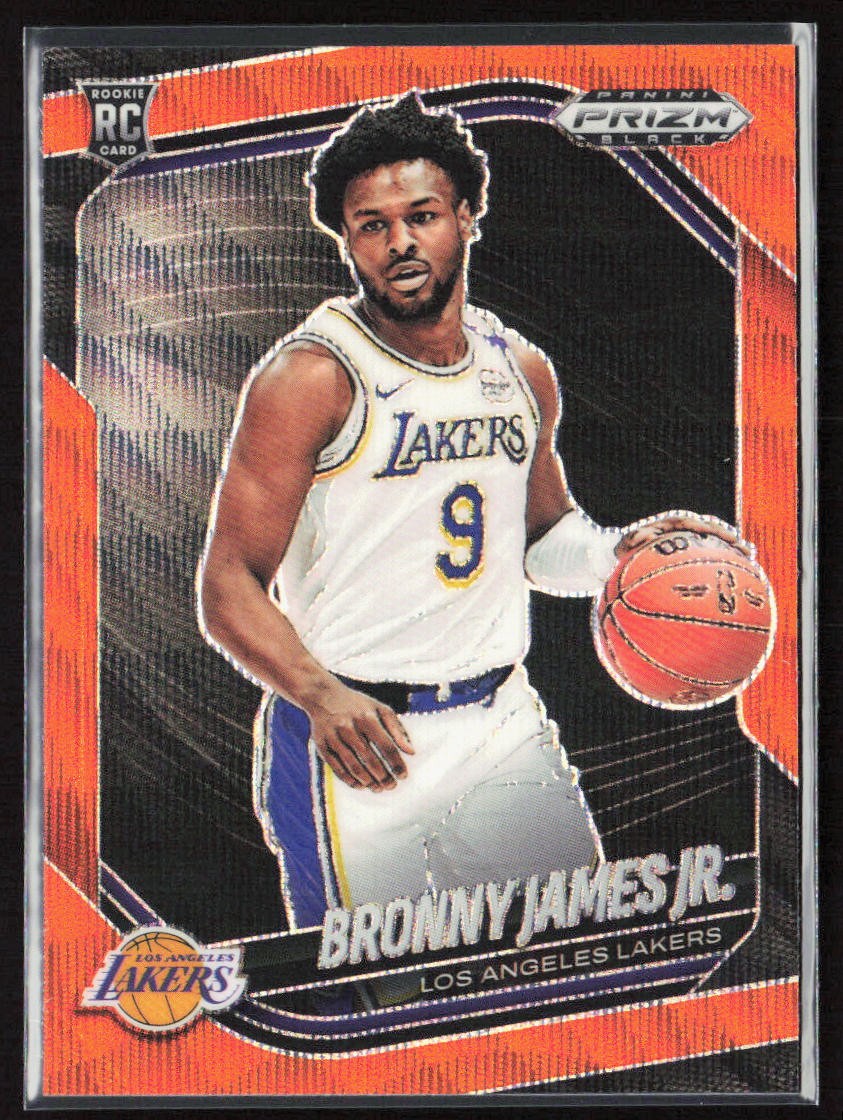 2024-25 Panini Prizm Black Bronny James Jr. Orange Wave Rookie /60 #94 Lakers