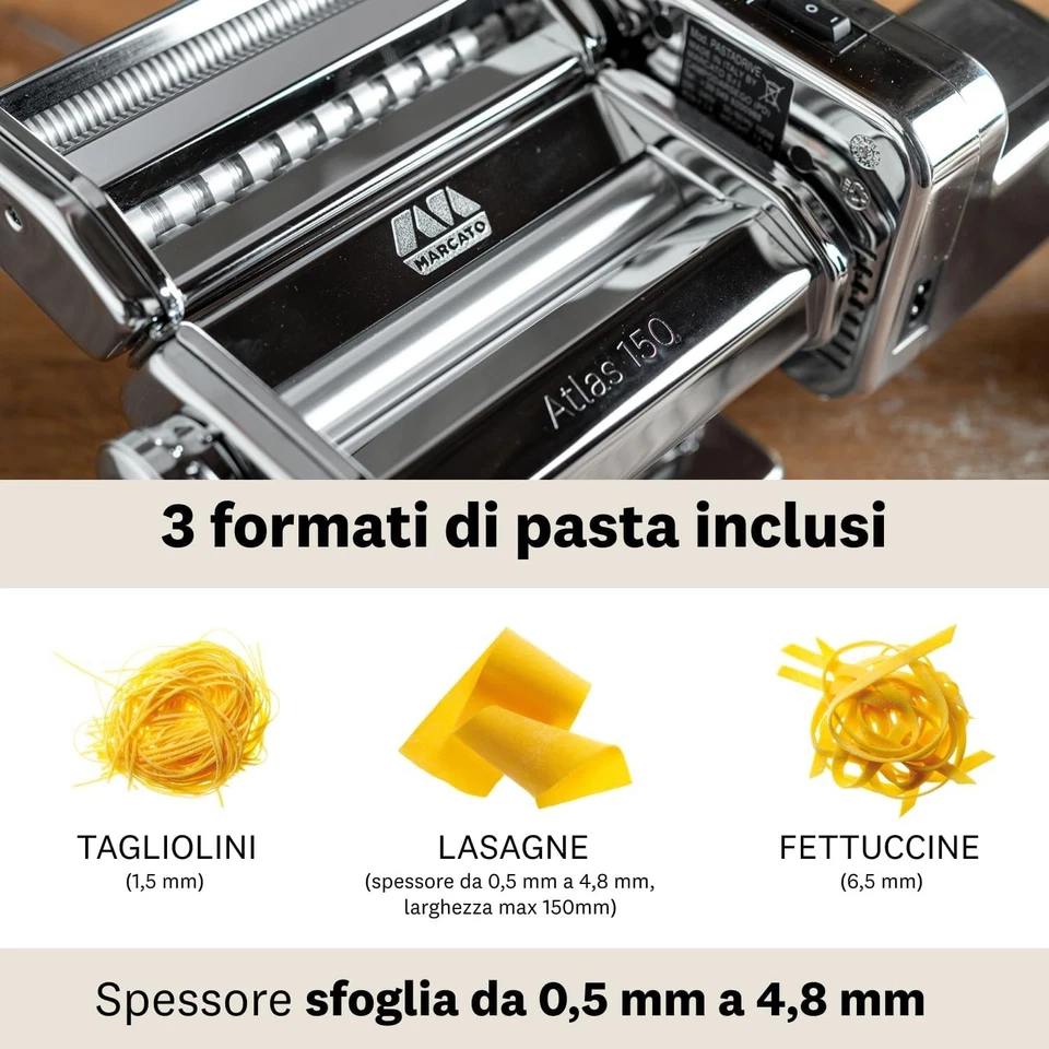 Macchina pasta e motore Atlas 150 220V - MARCATO (Made in Italy) - Immagine 3 di 4