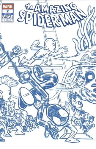 AMAZING SPIDER-MAN #2 GIARRUSSO MARVEL UNIVERSE CONNECTING BLUE LINE 1:50 NM+