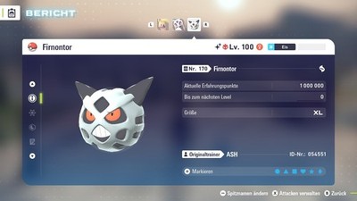 Shiny Elite Firnontor  6IV + Max EV / DV  Für Pokemon Legenden Z-A