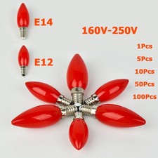 15100pcs 1w E12 E14 Led Red Lotus Filament Candle Light Bulb Buddhist Supplies