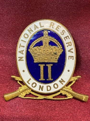 Genuine WW1 National Reserve London II (Islington) Lapel Badge 1909