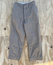 Vintage 60s 70s Chino Military Army Khaki Pants Uniform WWII Korean Vietnam 26