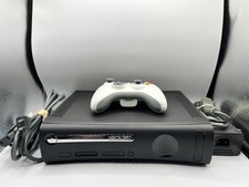 Microsoft Xbox 360 Black Elite Console with White Controller 20GB HDD & Cords