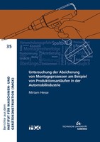 Miriam Hesse | Untersuchung Der Absicherung Von Montageprozessen Am Beispiel...