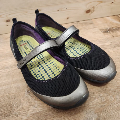 Scarpe basse Ecco Biom Mary Jane nere argento viola taglia 40 US 9 9 5 comode