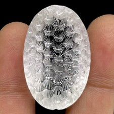 VVS 80.75 Cts Natural White Quartz Beehive Custom Cut Dazzling Loose Gemstone