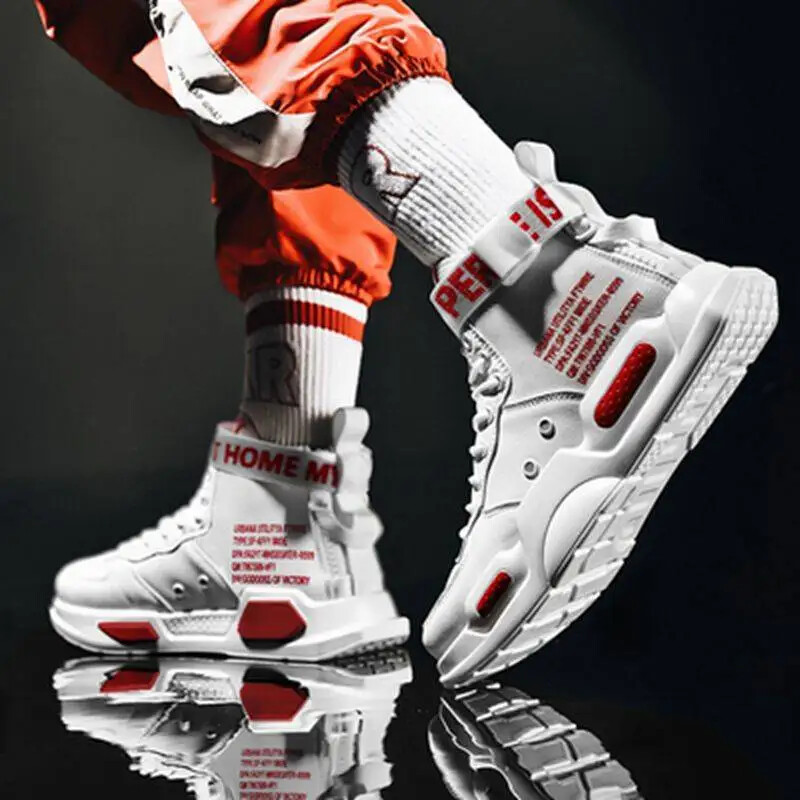 Sneakers Mannen Hoge Schoenen Voor Mannen Wild Casual Sport Mannelijke Tides-image