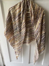 NEW Cozy Multicolored Wrap/Shaw/Poncho/Scarf w/ Fringe! Wear many different ways