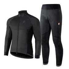 ROCKBROS Winter Fahrradjacke Hose Set Anzug Warm Winddicht Radhose Sports Jersey