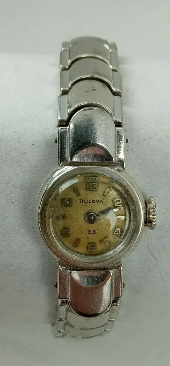 Vintage Bulova L9 Ladies Round Watch 10 K Rolled Gold Plate Self