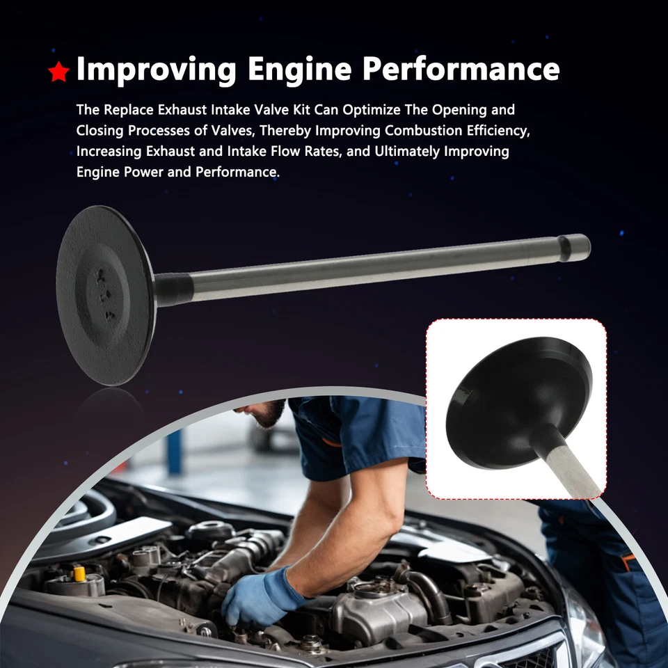 Exhaust Intake Valve Kit for 2009-2021 Toyota Corolla 2009-2013 Toyota Matrix - Image 4 of 4