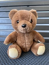 R. Dakin 1986 Vintage Teddy Bear Stuffed Animal Plush Toy Size 24cm Glass Eyes