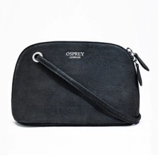 OSPREY LONDON LIBBY CROSSBODY BAG BLACK LEATHER HANDBAG **RRP £95.00**