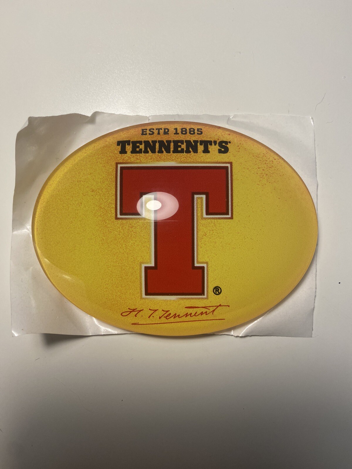 Tennent's Vintage Oval Fisheye Badge, Beer Pump, Font, Bar, Mancave