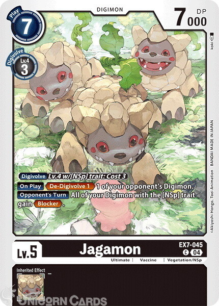 EX7-045 Jagamon : Common Digimon Card : EX07: Digimon Liberator