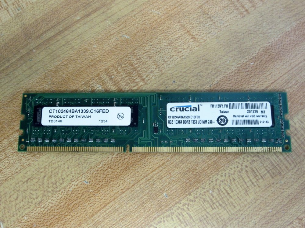 メモリー Crucial CT2KIT51264BA1339 DDR3 8GB Crucial 8 GB DIMM 1333 MHz DDR3 Memory (CT102464BA1339) for sale