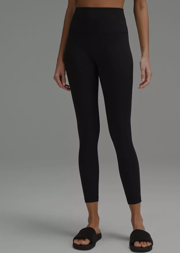 New Lululemon Women Size Black High Rise Pant 25