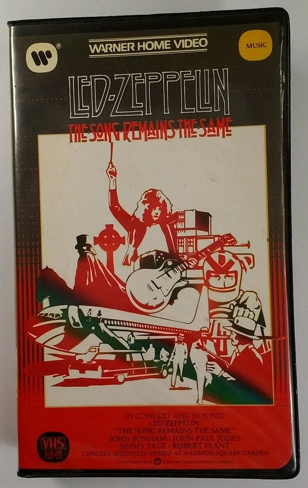 Led Zeppelin VHS 1982 The Song Remains The Same Rare VHTF Tested Clam Shell Orig - Image 2 of 4