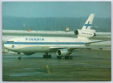 Airplane Postcard Finnair Airlines Douglas DC-10-30 CN8