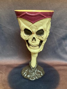 Easter Unlimited Inc. SKELETON SKULL GOBLET/GLASS/CUP Halloween Molded Plastic