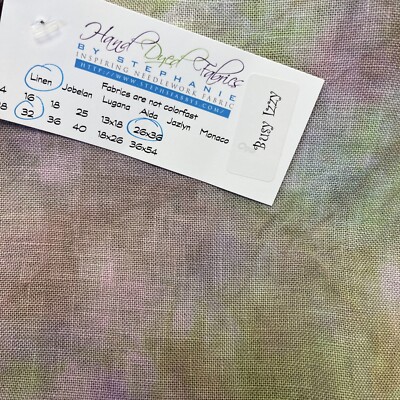 Fabrics By Stephanie  Busy Izzy  32 Count Belfast Linen 36  X 26  NEW