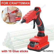 Hot Melt Glue Gun w/10 Sticks Heat Gun For Craftsman v-20 20V Battery Cordless