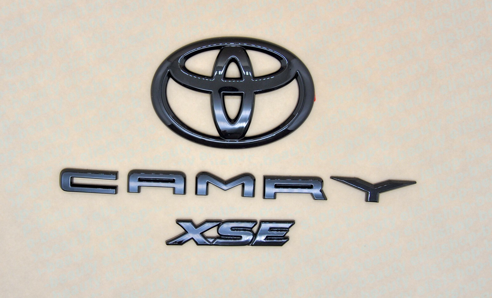 Gloss Black out Overlay Emblem Kit fit TOYOTA 2018-2024 Camry XSE GEN ...