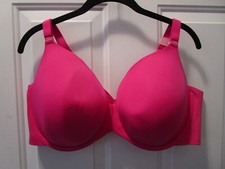 CACIQUE TOTALLY SMOOTH LIGHTLY LINED FULL COVERAGE BRA IN BRIGHT PINK SIZE 44DD