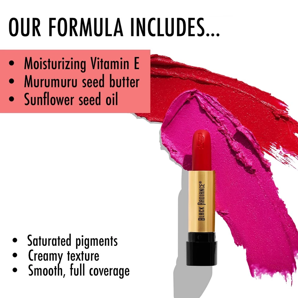 Black Radiance Perfect Tone Lipstick Lip Color Berry Bold & 14 Buildable Colors - Image 3 of 4