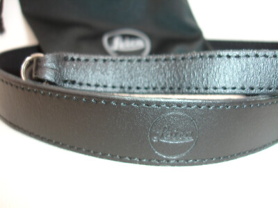 Leica Black Leather Neck Shoulder Camera Strap w. pouch for Q Q2