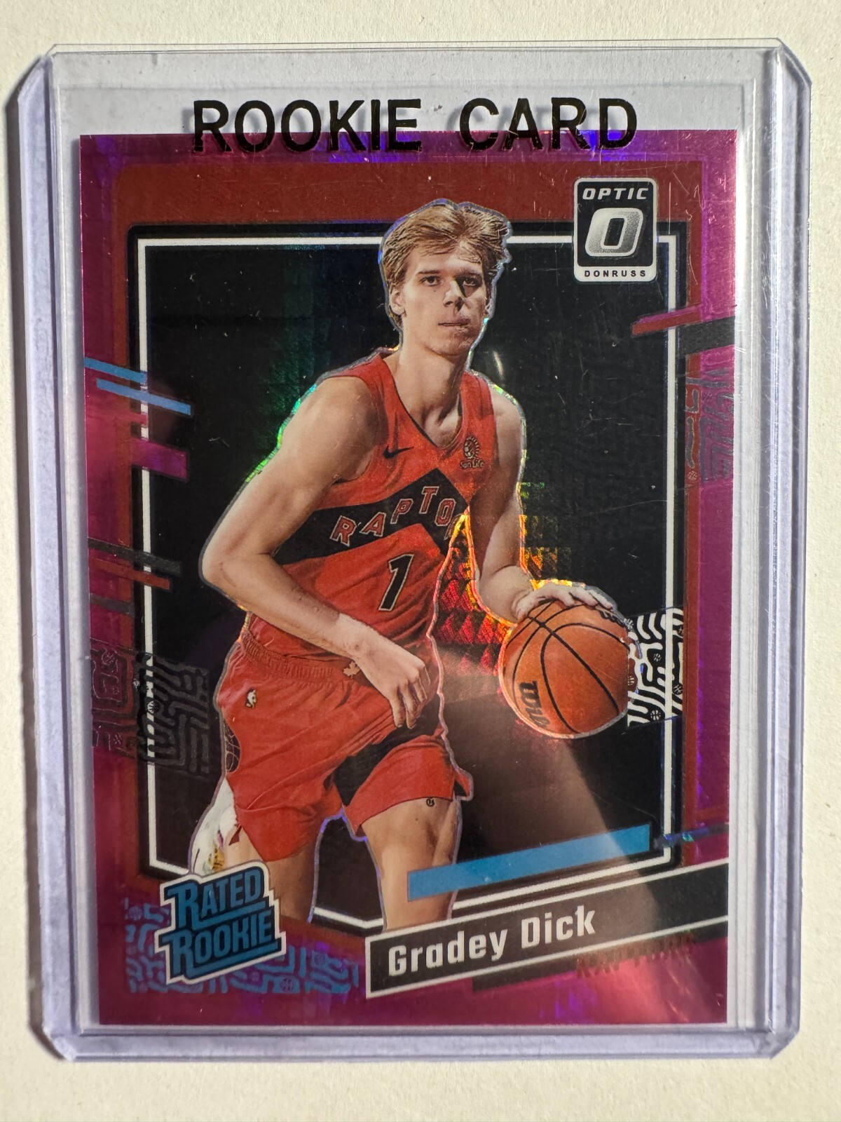 K311,400 - 2023-24 Donruss Optic Hyper Pink #212 Gradey Dick RR