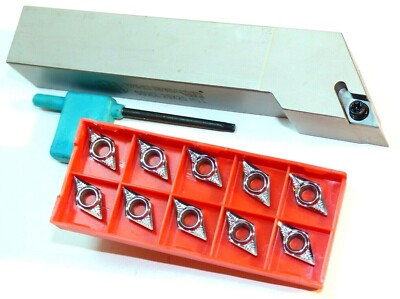 Dreh-SET 20x20 Halter + DCGT 11T304-AL K10 Poliert – Wendeschneidplatte Für Dreharbeiten, NEU