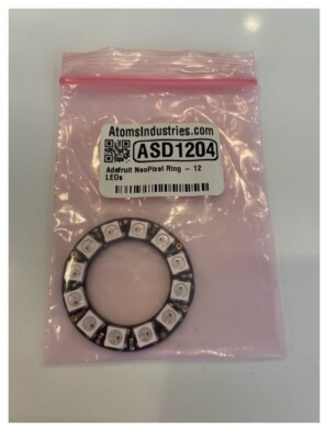 NEW - Adafruit 12 RGB LED Neopixel Ring P1643 1 1/2''