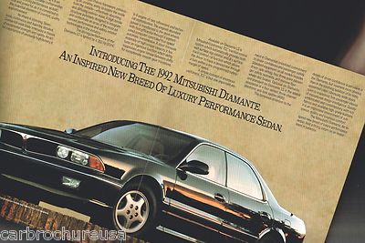 1992 Mitsubishi DIAMANTE Intro Brochure / Catalog | eBay