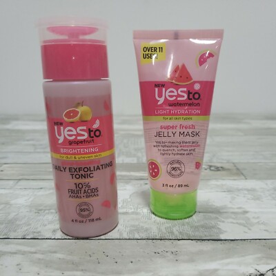 Yes To Watermelon Hydration Jelly Mask & Yes to Grapefruit Exfoliating Tonic