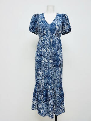 Ex Monsoon V-Neck Tiered Short Sleeve Midi Dress Sizes 10 12 14 16 18 20 22