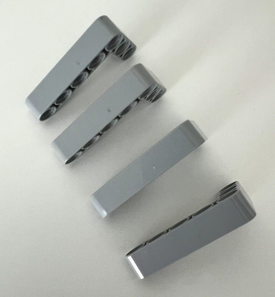 LEGO (x4) Gray Technic, Beam 3 x 5 Bent 90 degrees, 3 and 5 Holes 32526 / 43886 - Image 3 of 3