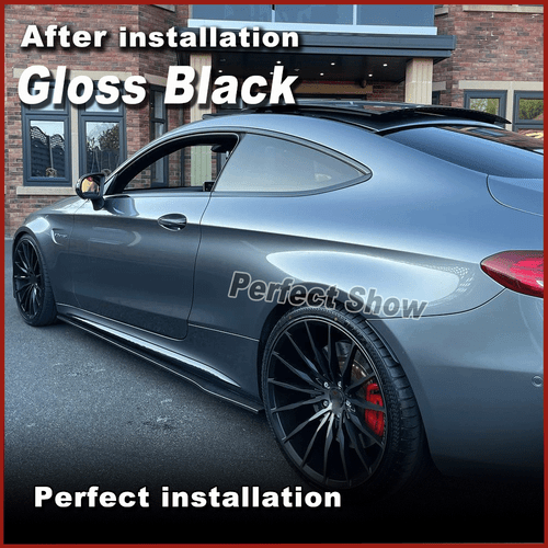 Alerón lateral negro brillante para Benz W205 A205 C205 C63 C43 AMG - Imagen 6 de 13