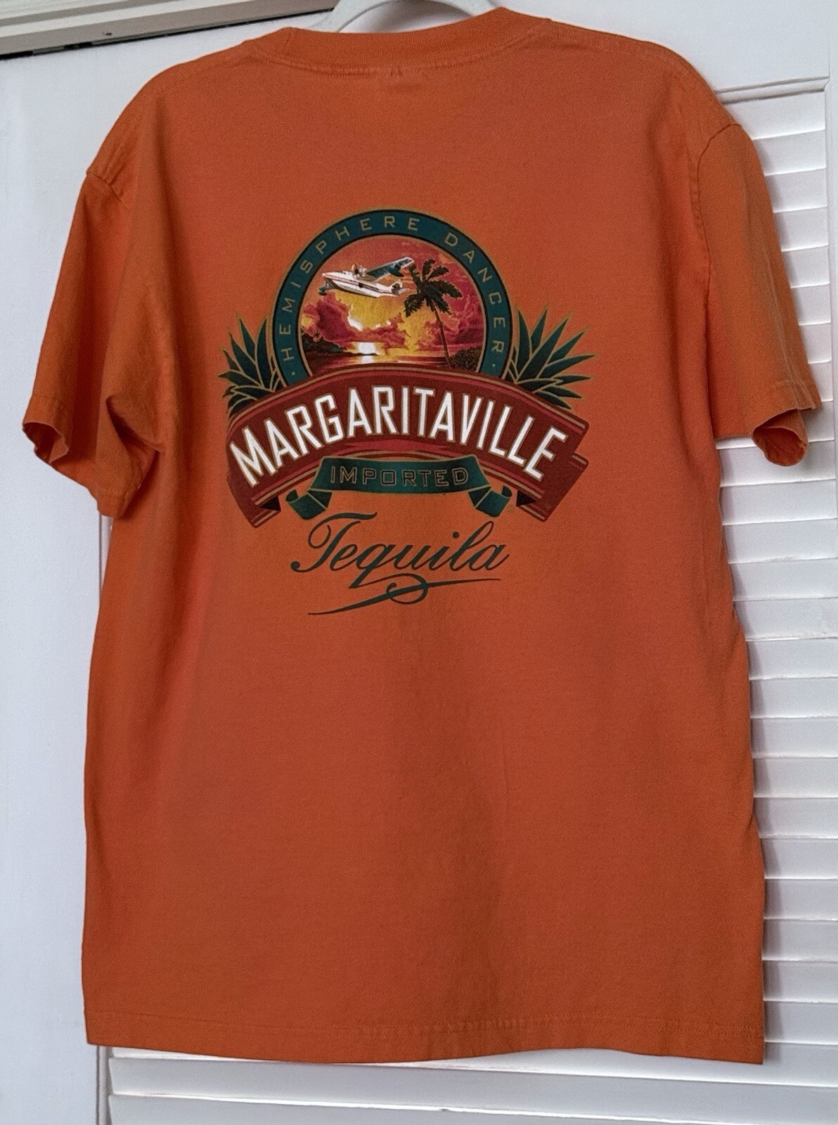 Murina-Jimmy Buffet -Margaritaville Orange Pocket T-Shirt Tequila Men’s Large-EE