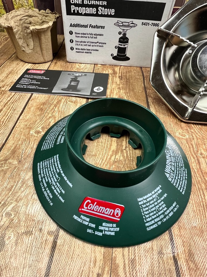 Réchaud De Camping Coleman 1 Brûleur PerfectFlow (5431A) – Vert, Gaz Propane, Occasion