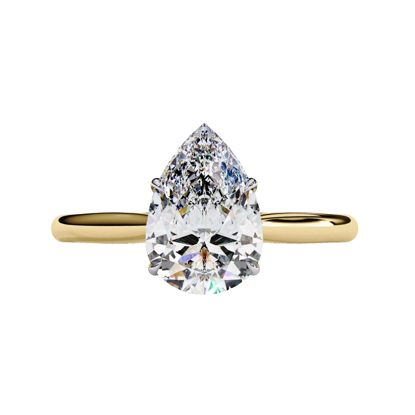 Chapado en oro Amarillo de la vida marina Anillos de Moda