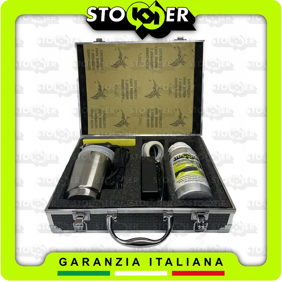 KIT COMPLETO RINNOVA LUCIDA FARI CON POLIMERO LIQUIDO PROFESSIONALE 800GR ITALIA - Imagen 3 de 4