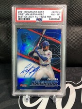 2021 Bowman's Best of 2021 AUTO Cristian Hernandez Blue Refractor PSA MT 8  /150