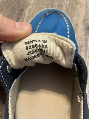 Baskets SPERRY TOP-SIDER NAUTIQUES En Toile Bleue Marine Pour Homme - Taille 8.5 M, Neuves Sans Boîte