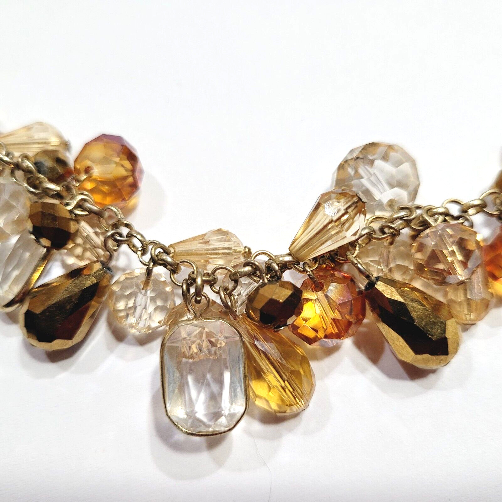 Chunky Cluster Statement Multi Colored Faceted Gl… - image 11