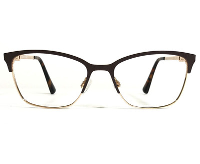 Cole Haan Eyeglasses Frames CH5009 210 BROWN Gold Cat Eye Full Rim 51-16-135