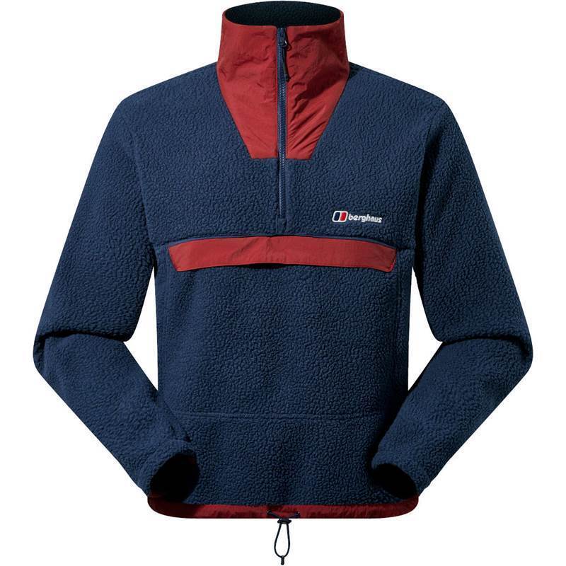 Berghaus Mens High Neck 1/4 Zip Logo Urban Oversized Smock Berghaus Mens High Neck 1/4 Zip Logo Urban Oversized Smock
