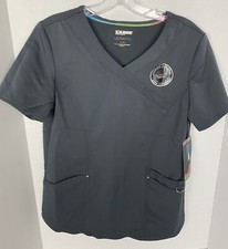 Scrubstar Women's Fashion Premium Ultimate Mock Wrap Scrub Top size XS/XCH New