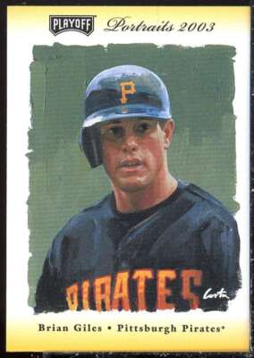 Brian Giles Bat-Jsy Card 2003 Playoff Portraits Materials Combo Gold #73 